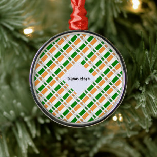 Côte D'Ivoire and Ivory Coast Flag Metal Tree Decoration