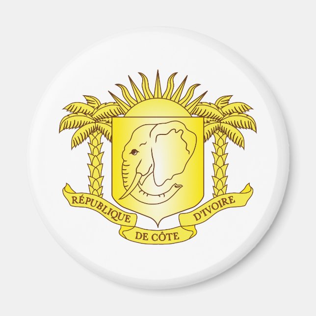 Cote d'Ivoire Coat of arms CI Magnet (Front)
