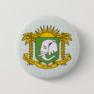 Cote Divoire Coat of Arms detail 6 Cm Round Badge