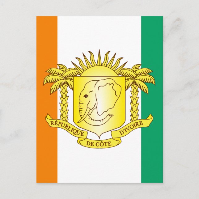 côte d'ivoire emblem postcard (Front)