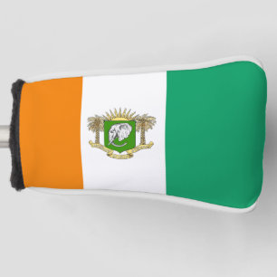 Cote d'Ivoire flag-coat of arms Golf Head Cover