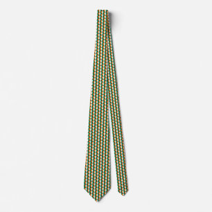 Cote d'Ivoire Flag Hearts Tie