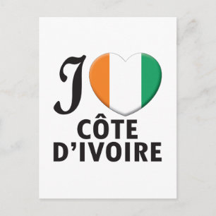 Cote d'Ivoire Love Postcard