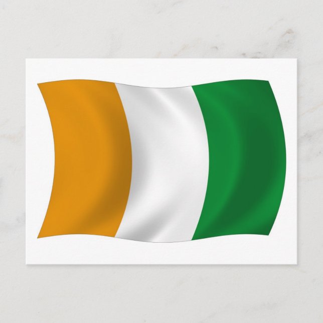 Cote d'lvoire (Ivory Coast) Flag Postcard (Front)