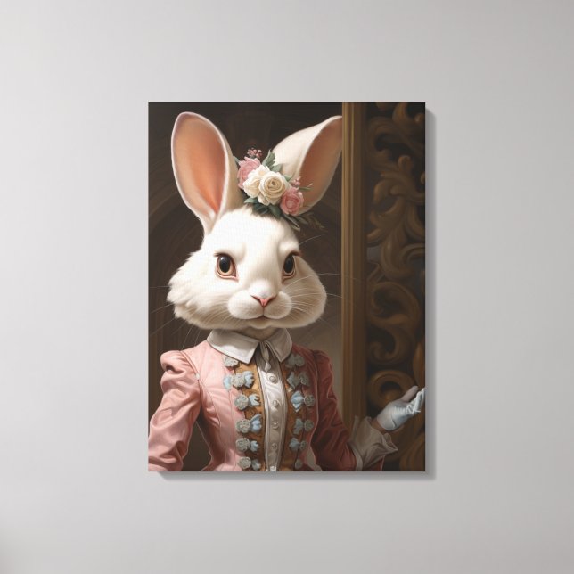 Cotillion Bunny Canvas Print (Front)