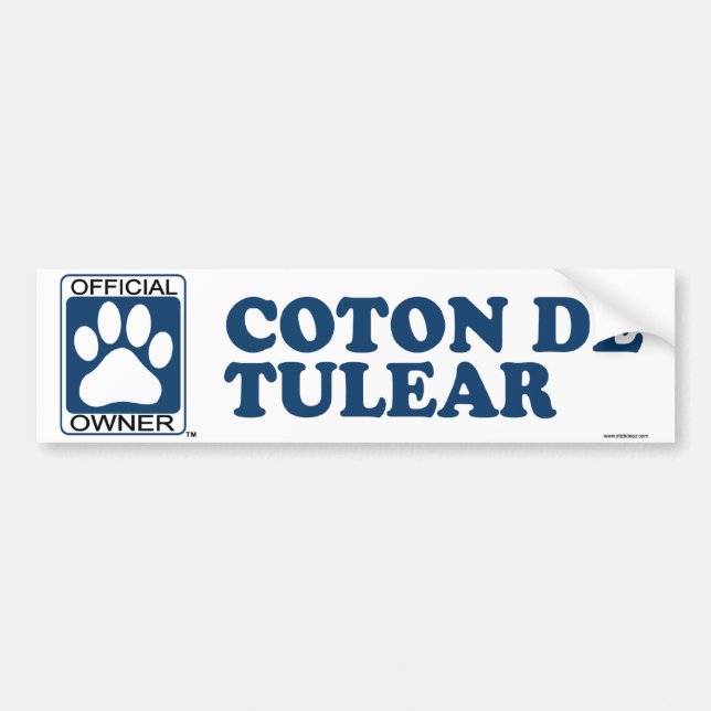 Coton De Tulear Blue Bumper Sticker (Front)