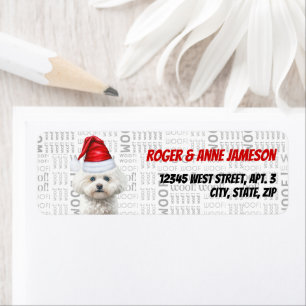 Coton de Tulear Christmas Dog Return Address