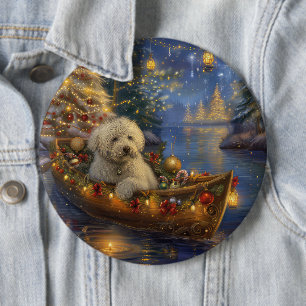 Coton De Tulear Christmas Festive Voyage 6 Cm Round Badge