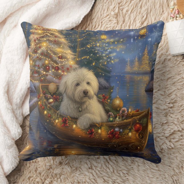 Coton De Tulear Christmas Festive Voyage  Cushion (Blanket)