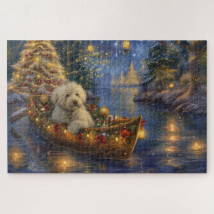 Coton De Tulear Christmas Festive Voyage  Jigsaw Puzzle