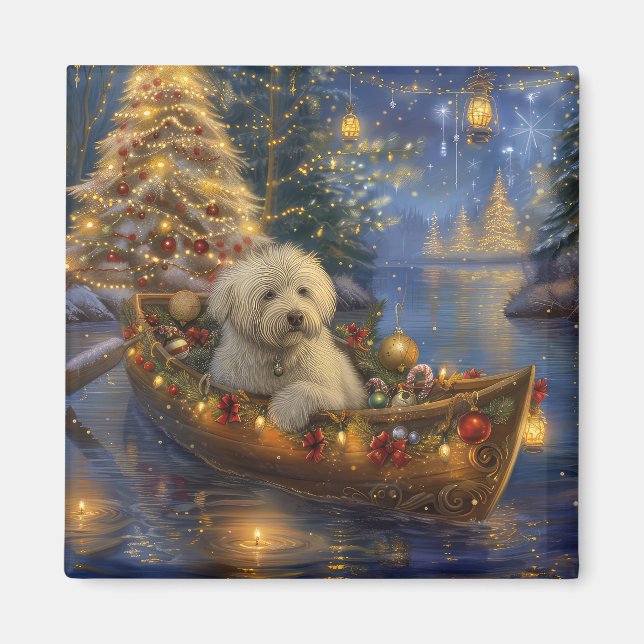 Coton De Tulear Christmas Festive Voyage  Magnet (Front)