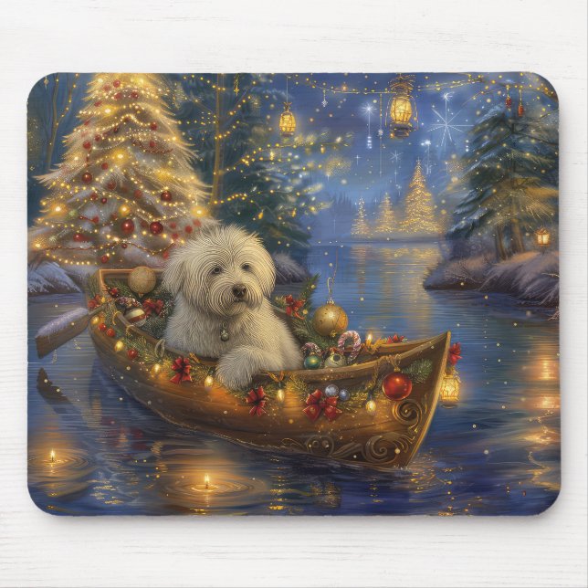 Coton De Tulear Christmas Festive Voyage  Mouse Pad (Front)