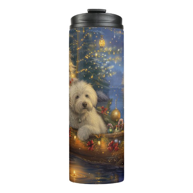 Coton De Tulear Christmas Festive Voyage  Thermal Tumbler (Front)