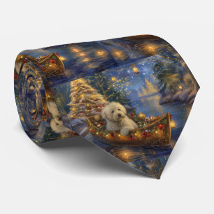 Coton De Tulear Christmas Festive Voyage Tie