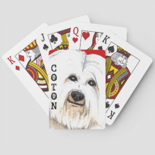 Coton de Tulear Colour Block Playing Cards