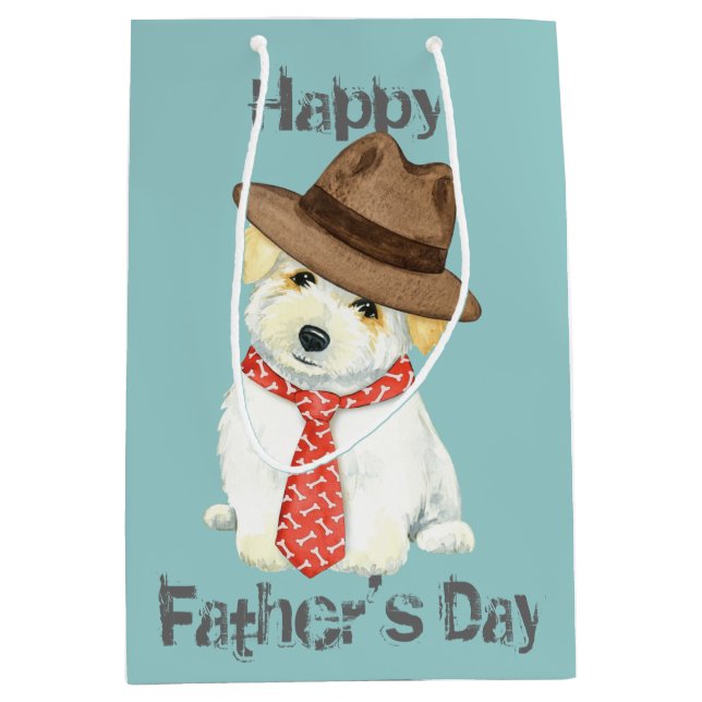 Coton de Tulear Dad Medium Gift Bag (Front)