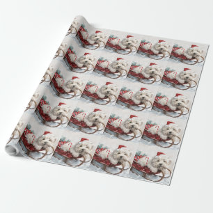 Coton De Tulear Dog Christmas Festive Wrapping Paper