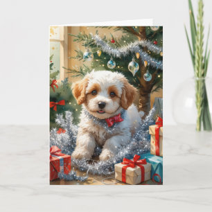 Coton De Tulear Dog Christmas Greeting Card