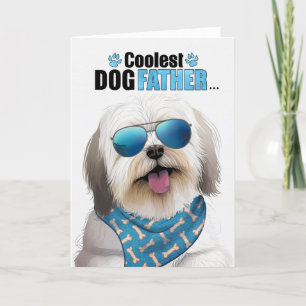 Coton de Tulear Dog Coolest Dad Father's Day Holiday Card