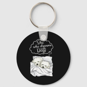 Coton De Tulear Dog Nightgown Pajama  Key Ring