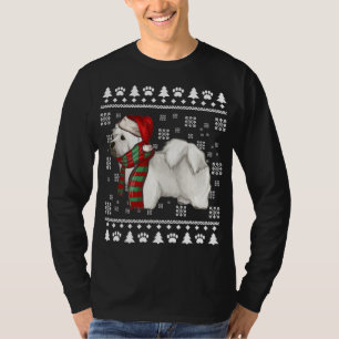 Coton de Tulear Dog Santa Hat Xmas Ugly Christmas T-Shirt