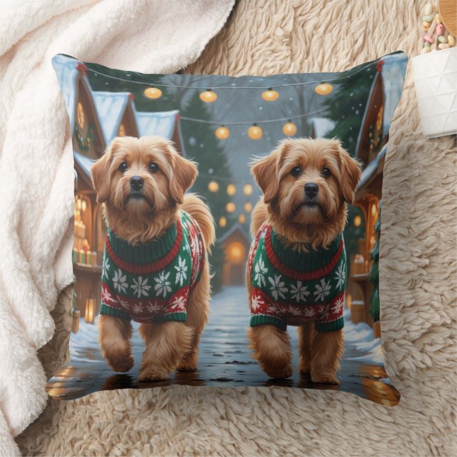 Coton De Tulear Dogs Christmas Snow Holiday Cushion (Blanket)
