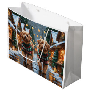 Coton De Tulear Dogs Christmas Snow Holiday Large Gift Bag