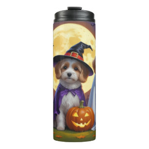 Coton De Tulear Dogs Pumpkin Halloween Funny  Thermal Tumbler