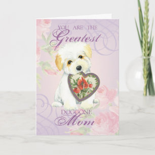 Coton de Tulear Heart Mum Card