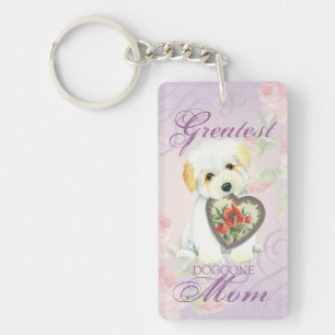 Coton de Tulear Heart Mum Key Ring
