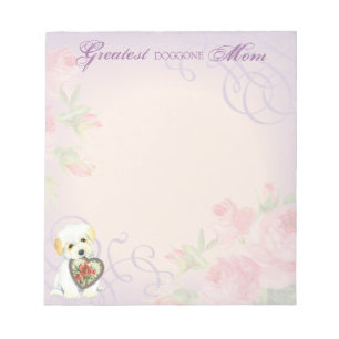 Coton de Tulear Heart Mum Notepad