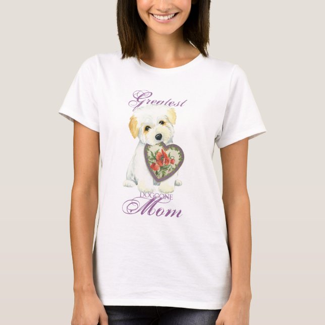 Coton de Tulear Heart Mum T-Shirt (Front)