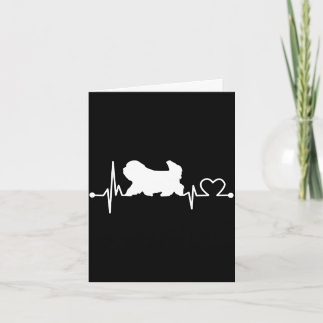 Coton de tulear heartbeat funny dog pet gift card (Front)