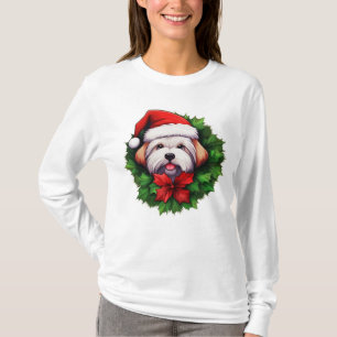 Coton-de-tulear Holiday Wreath T-Shirt