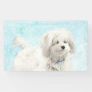 Coton de Tulear Painting - Cute Original Dog Art Banner