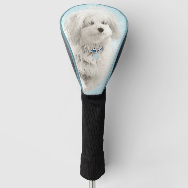Coton de Tulear Painting - Cute Original Dog Art Golf Head Cover (Front)