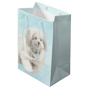 Coton de Tulear Painting - Cute Original Dog Art Medium Gift Bag