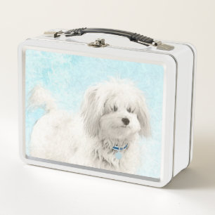 Coton de Tulear Painting - Cute Original Dog Art Metal Lunch Box
