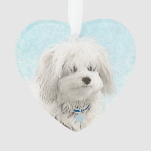 Coton de Tulear Painting - Cute Original Dog Art Ornament