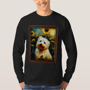 Coton De Tulear Painting Sunflower Flower Mom Wome T-Shirt