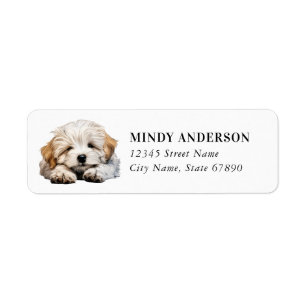 Coton De Tulear Return Address Label