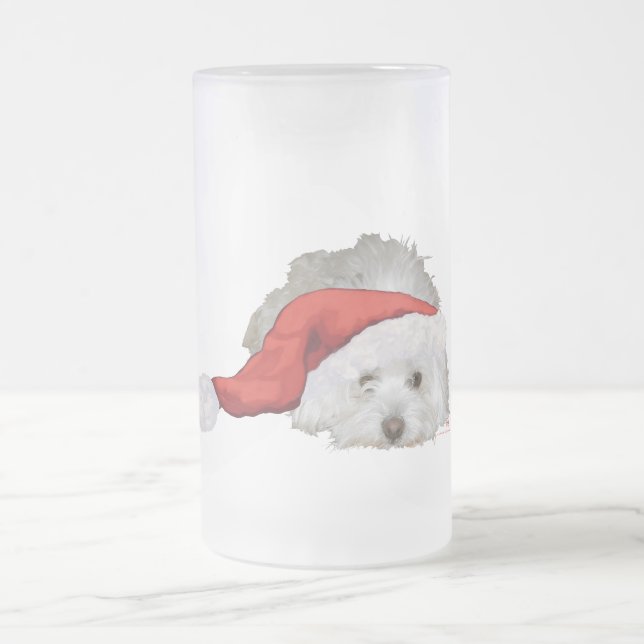 Coton de Tulear - Waiting Frosted Glass Beer Mug (Center)