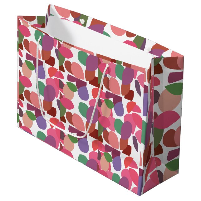 Cotoneaster Colorful Leaves Botanical Large Gift Bag (Front Angled)