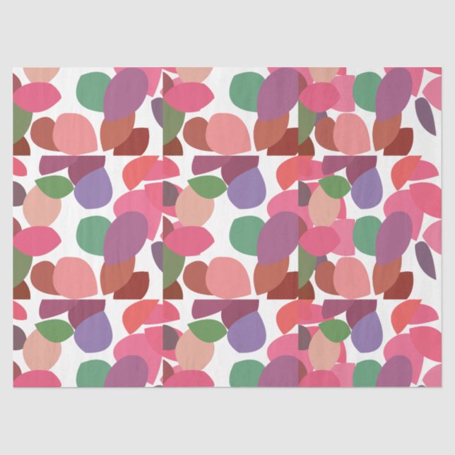 Cotoneaster Colorful Leaves Botanical Tissue Paper (Front)