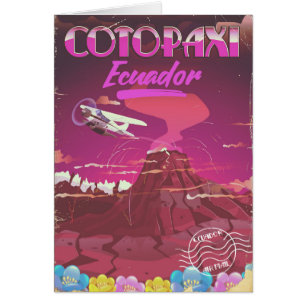 Cotopaxi ,Ecuador AIR MAIL travel poster