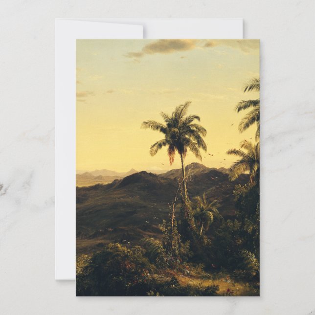 Cotopaxi from Andes Mountains by Frederic Edwin Ch Invitation (Front)