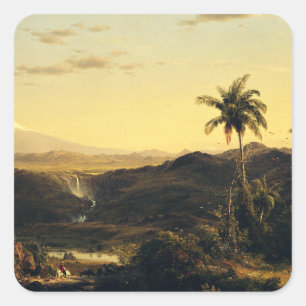 Cotopaxi from Andes Mountains by Frederic Edwin Ch Square Sticker