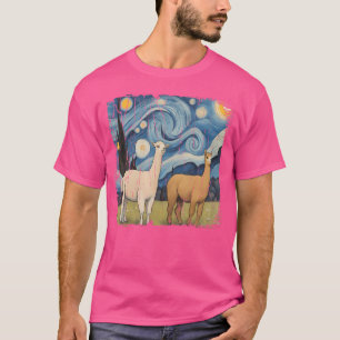 Cotopaxi Starry Night Artwork Llama National Park T-Shirt