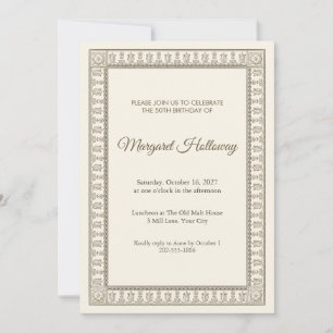 Cotswold Handicraft 50th Birthday Invitation