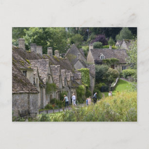 Cotswold stone cottages in the village of postcard